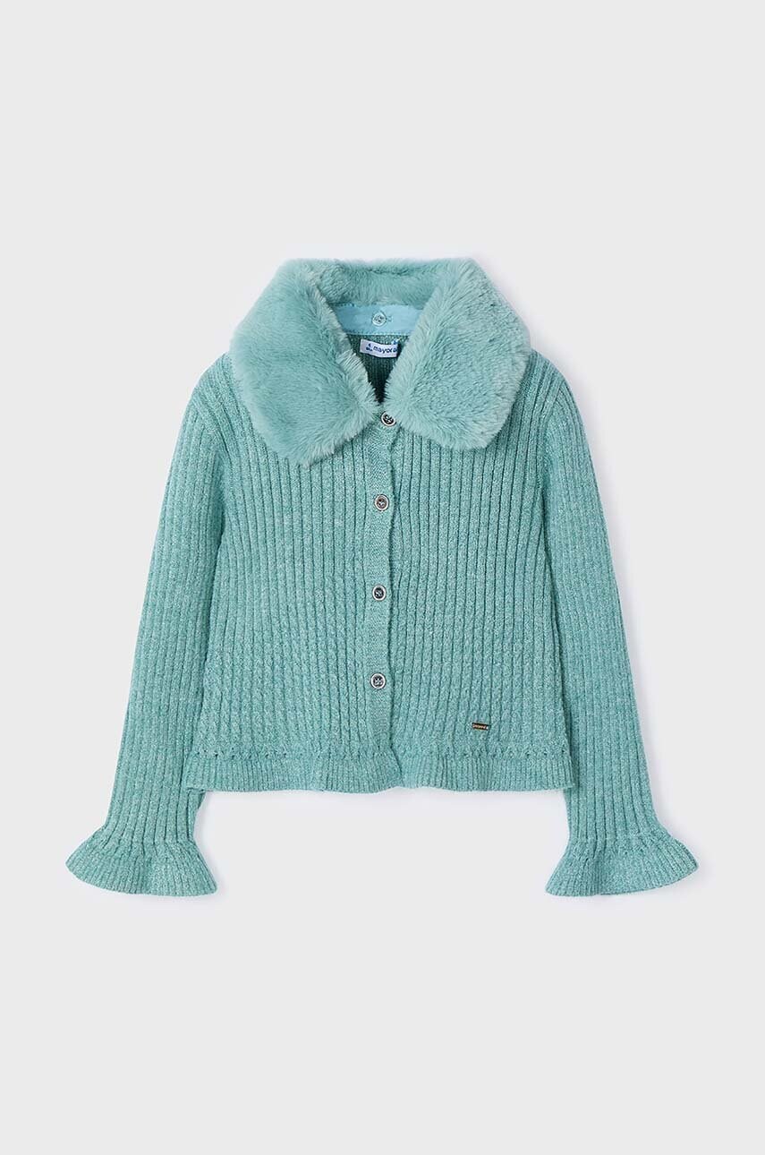 Mayoral cardigan copii culoarea turcoaz, 4362
