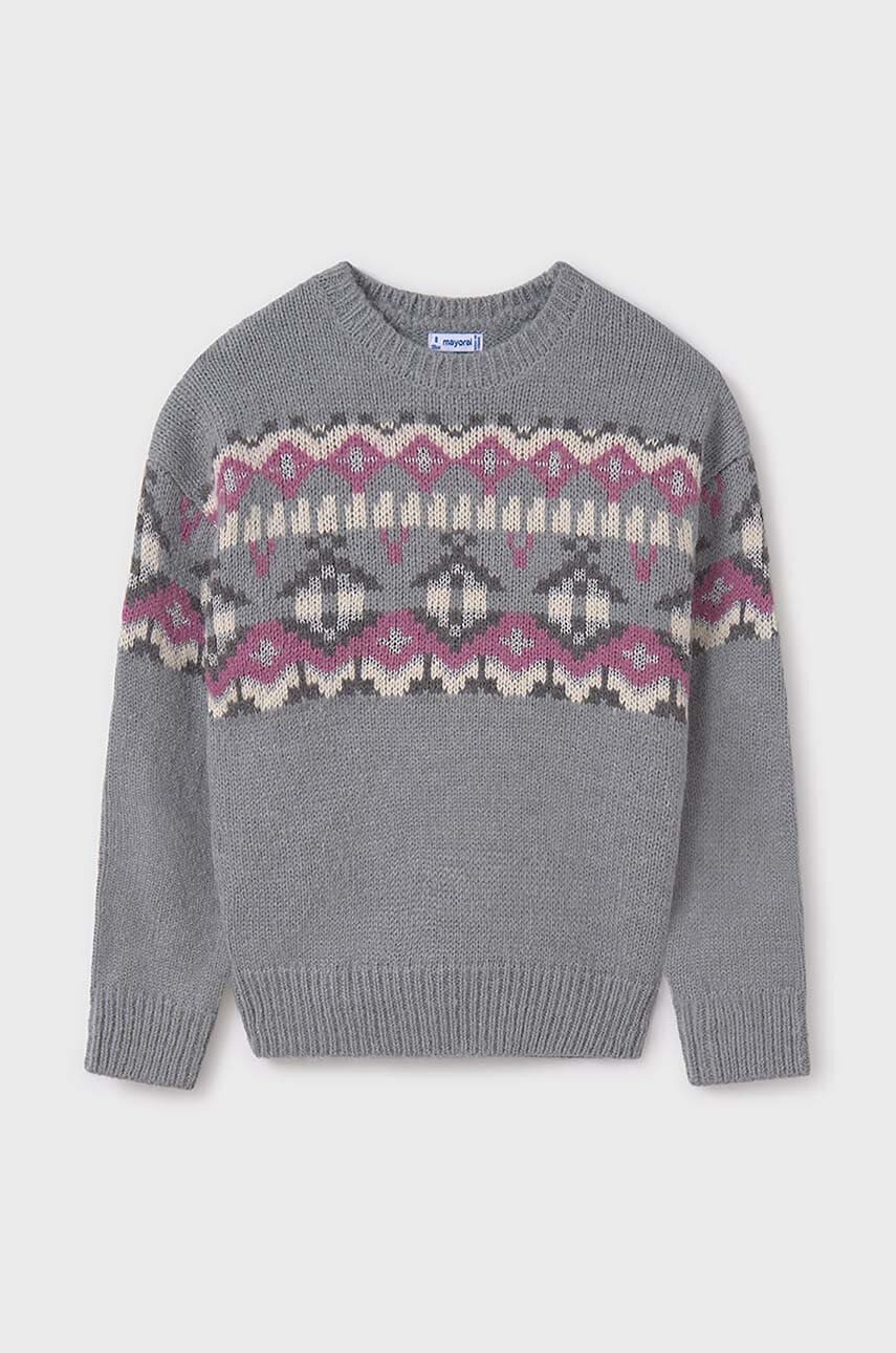 Mayoral pulover copii culoarea gri, 7304 Mayoral pulover copii culoarea gri, 7304