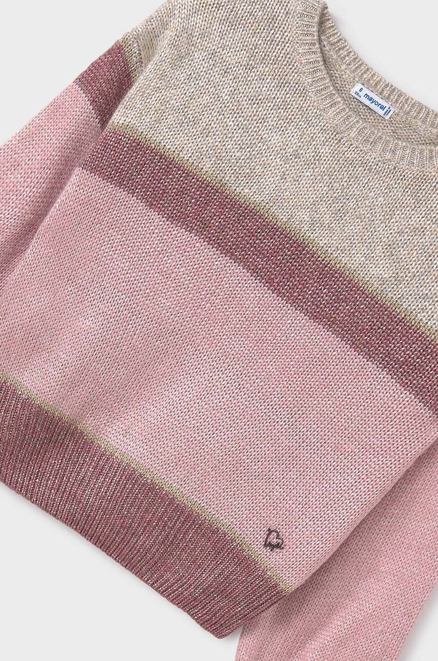 Детский свитер Mayoral цвет розовый 7309 Детский свитер Mayoral цвет розовый 7309