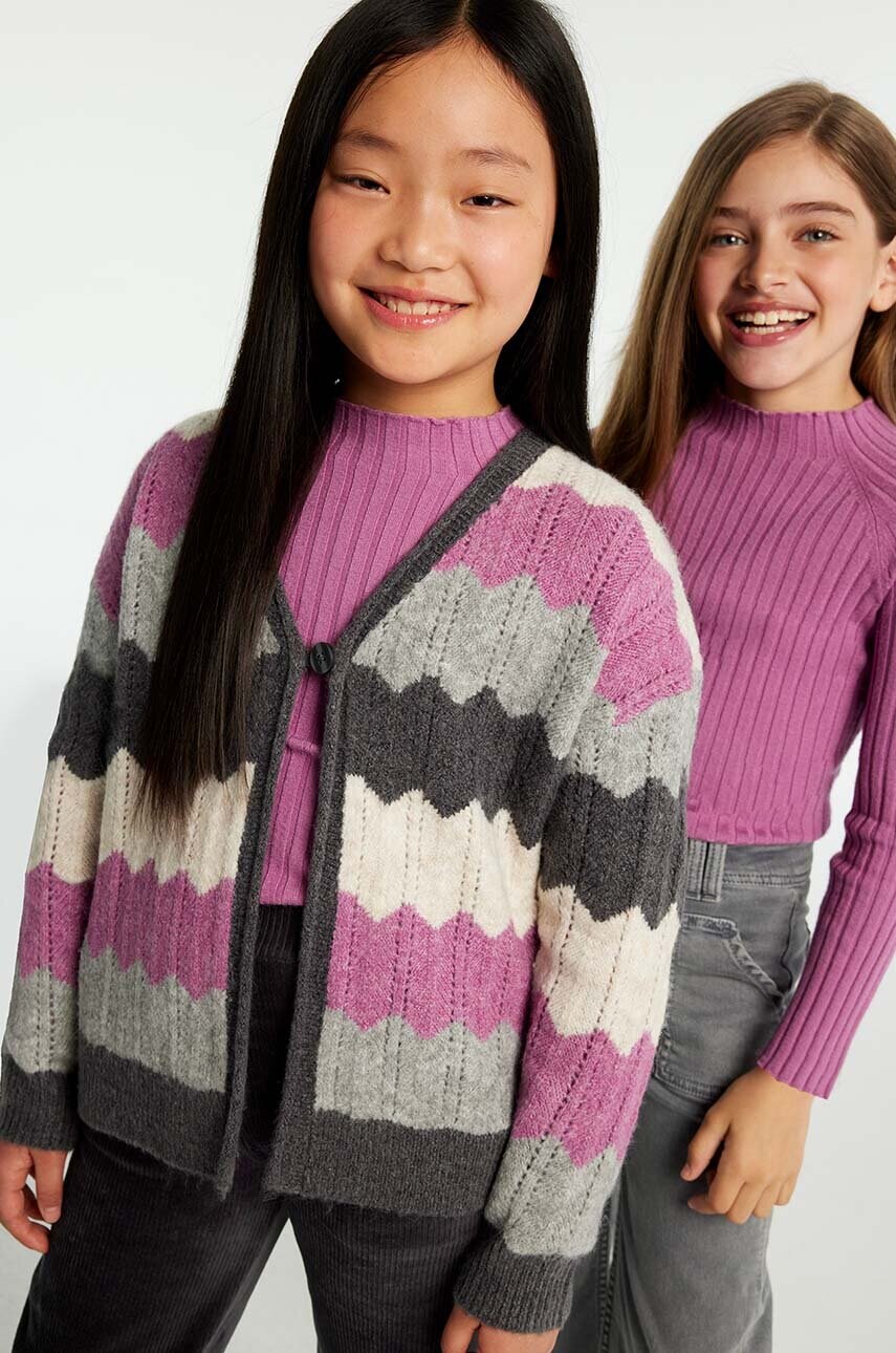 Mayoral cardigan copii culoarea violet, 7314