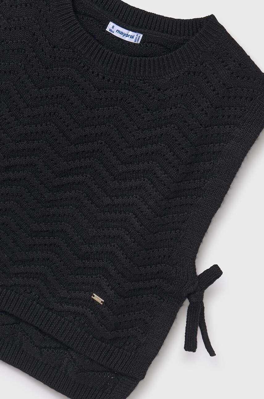 Дитячий жилет Mayoral колір чорний легкий 7315