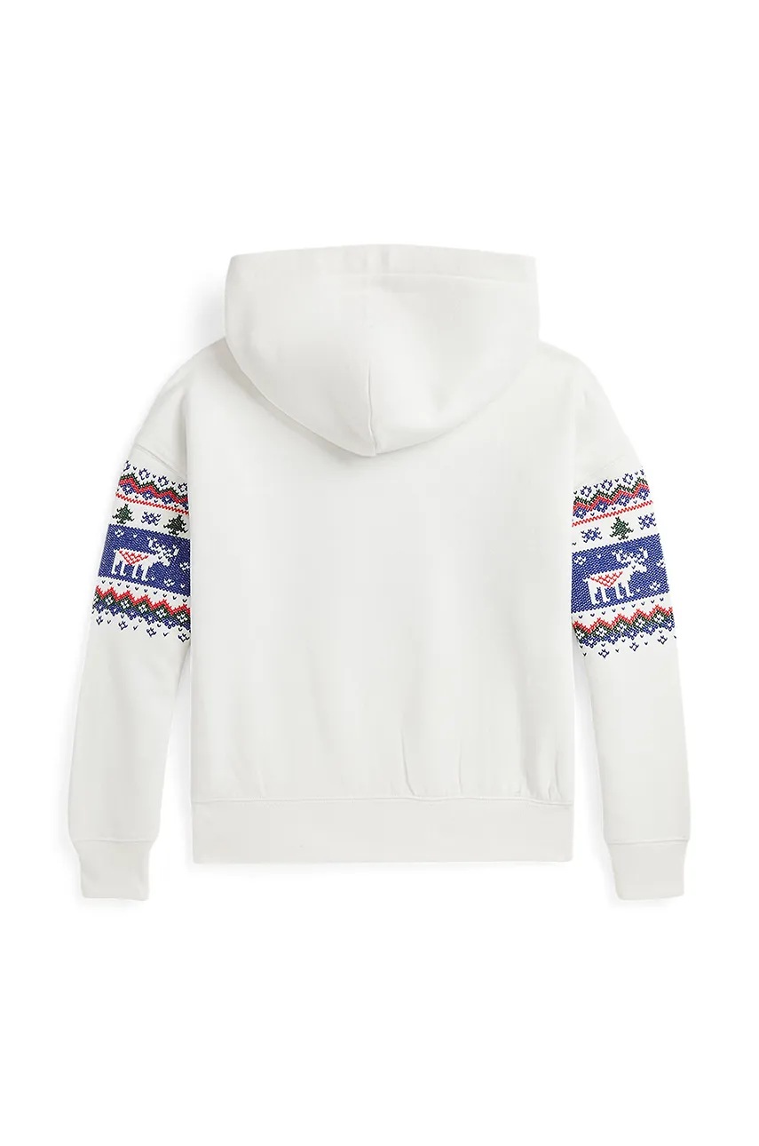 Детская кофта Polo Ralph Lauren цвет белый с принтом 313952121001 Детская кофта Polo Ralph Lauren цвет белый с принтом 313952121001