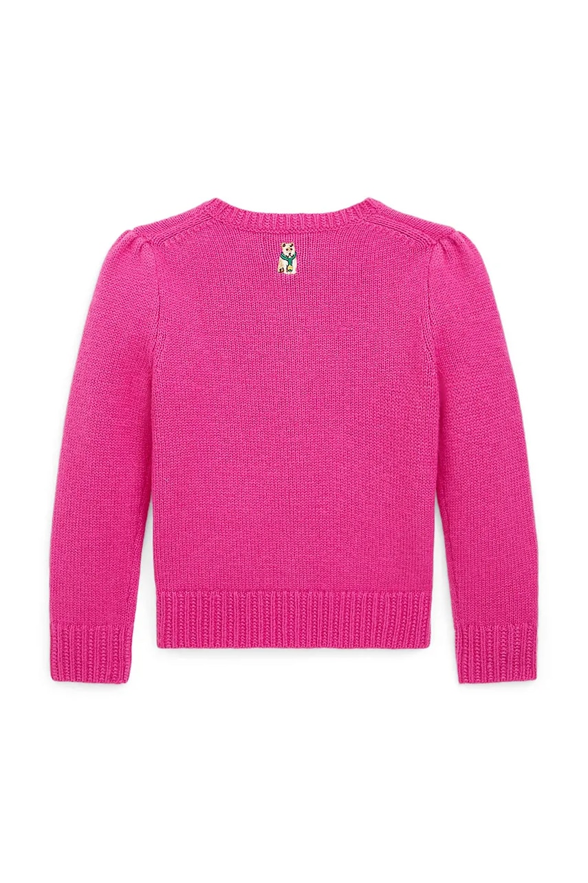 Детский шерстяной кардиган Polo Ralph Lauren цвет розовый лёгкий 312950809001 Детский шерстяной кардиган Polo Ralph Lauren цвет розовый лёгкий 312950809001