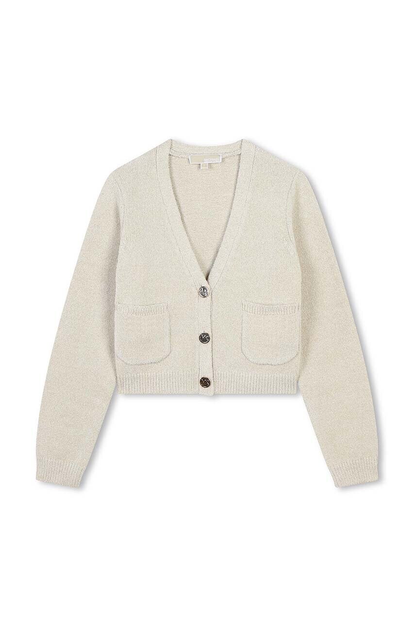 Michael Kors cardigan copii culoarea bej, R30160