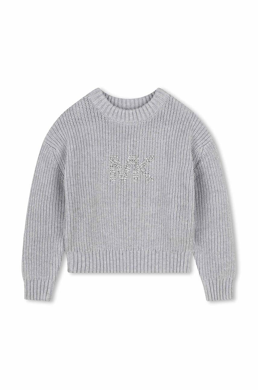 Michael Kors pulover pentru copii din amestec de lână culoarea gri, R30162