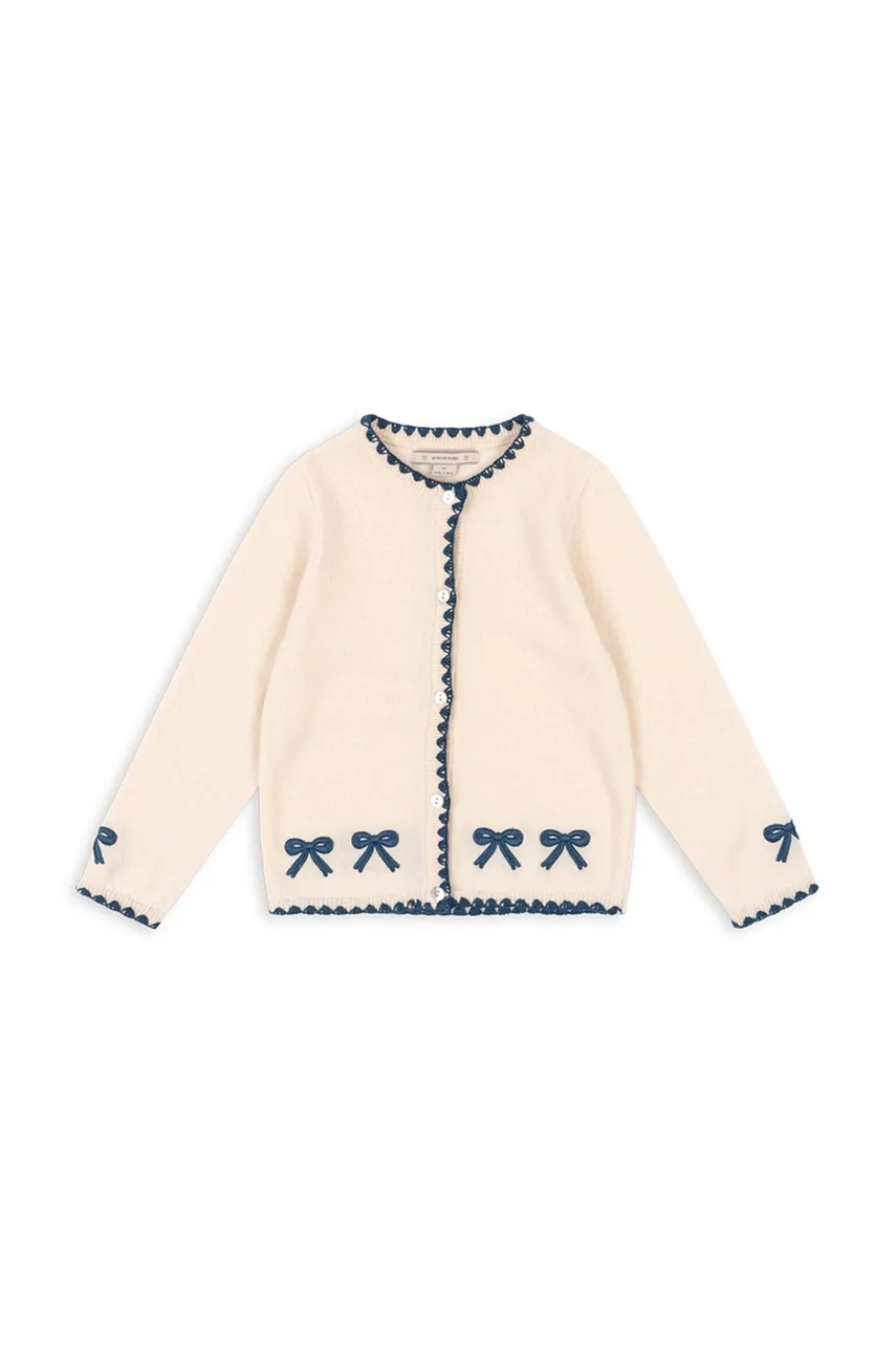 Детский шерстяной кардиган Konges Sløjd COLLETTE KNIT CARDIGAN цвет бежевый KS101934