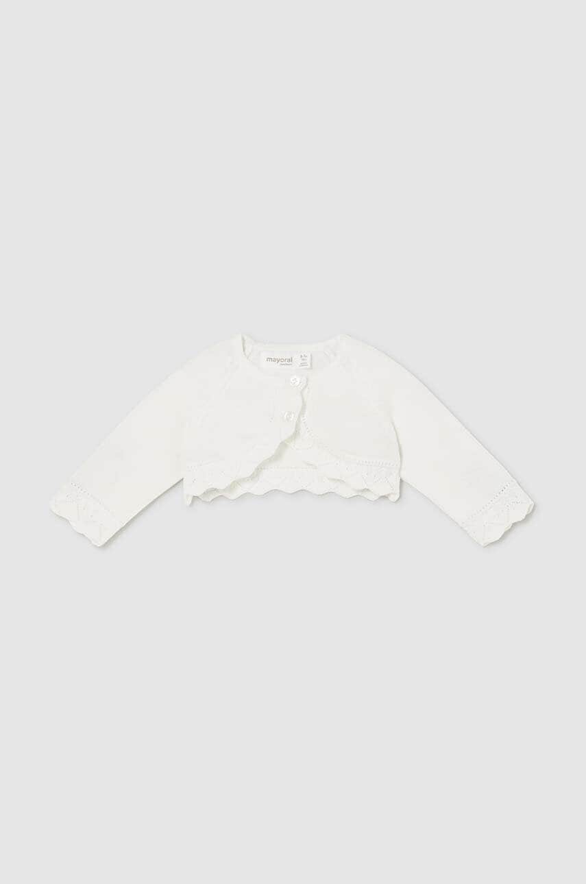 Mayoral Newborn cardigan din bumbac pentru bebeluși culoarea bej, light, 307