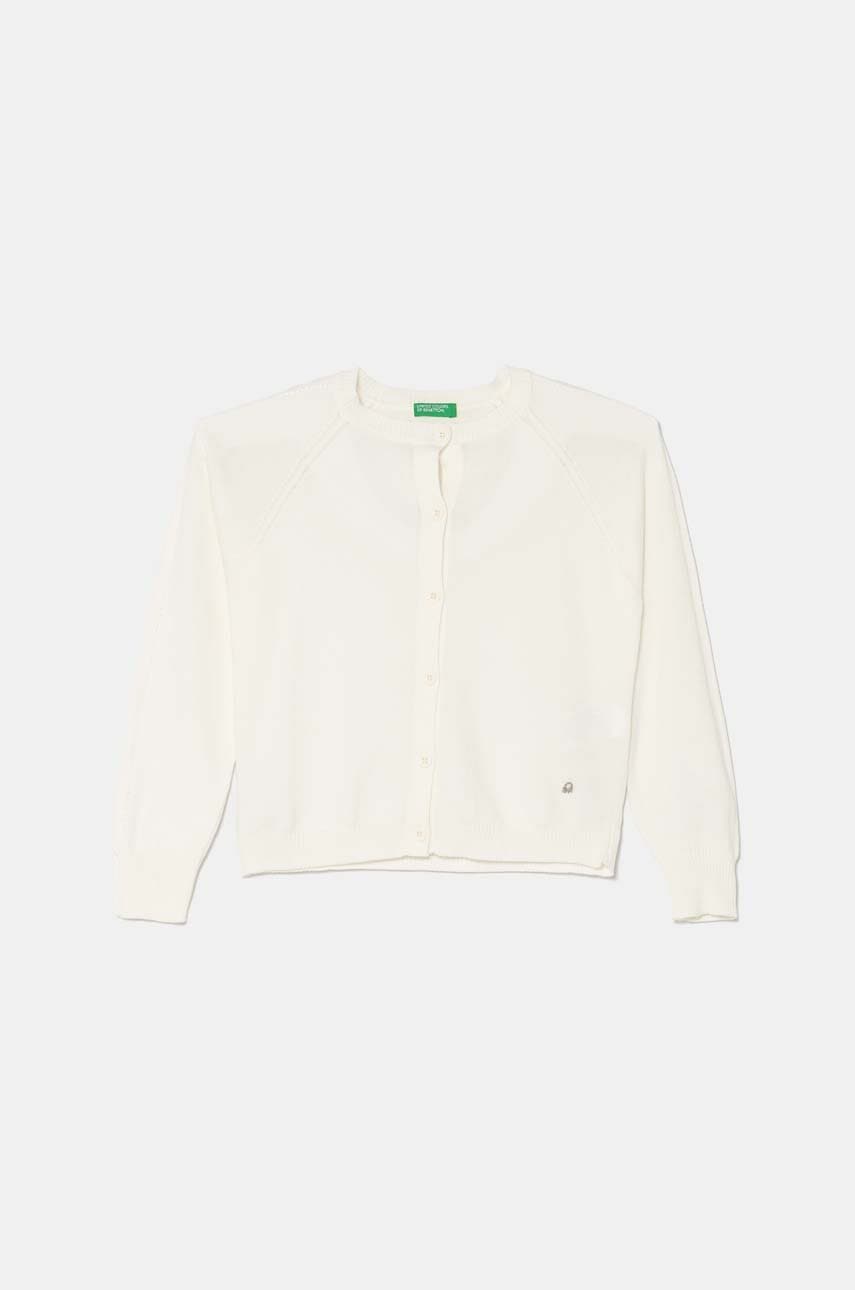 United Colors of Benetton cardigan din bumbac pentru copii culoarea bej, light, 1098C500O