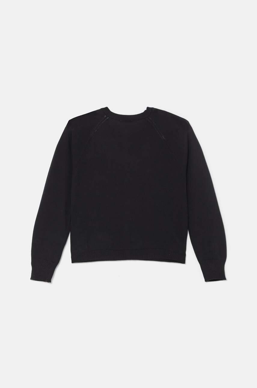 Дитячий бавовняний кардиган United Colors of Benetton колір чорний легкий 1098C500O