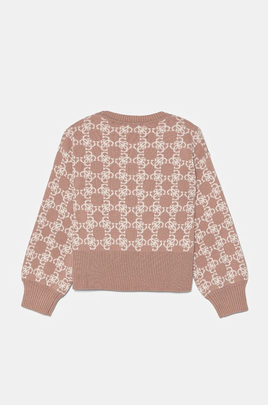 Детский свитер с примесью шерсти Guess цвет розовый J4BR04 Z3K10 Детский свитер с примесью шерсти Guess цвет розовый J4BR04 Z3K10