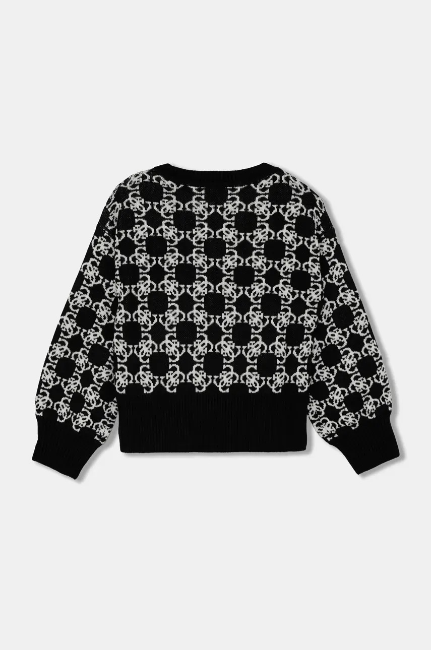Дитячий светр з домішкою вовни Guess колір чорний J4BR04 Z3K10