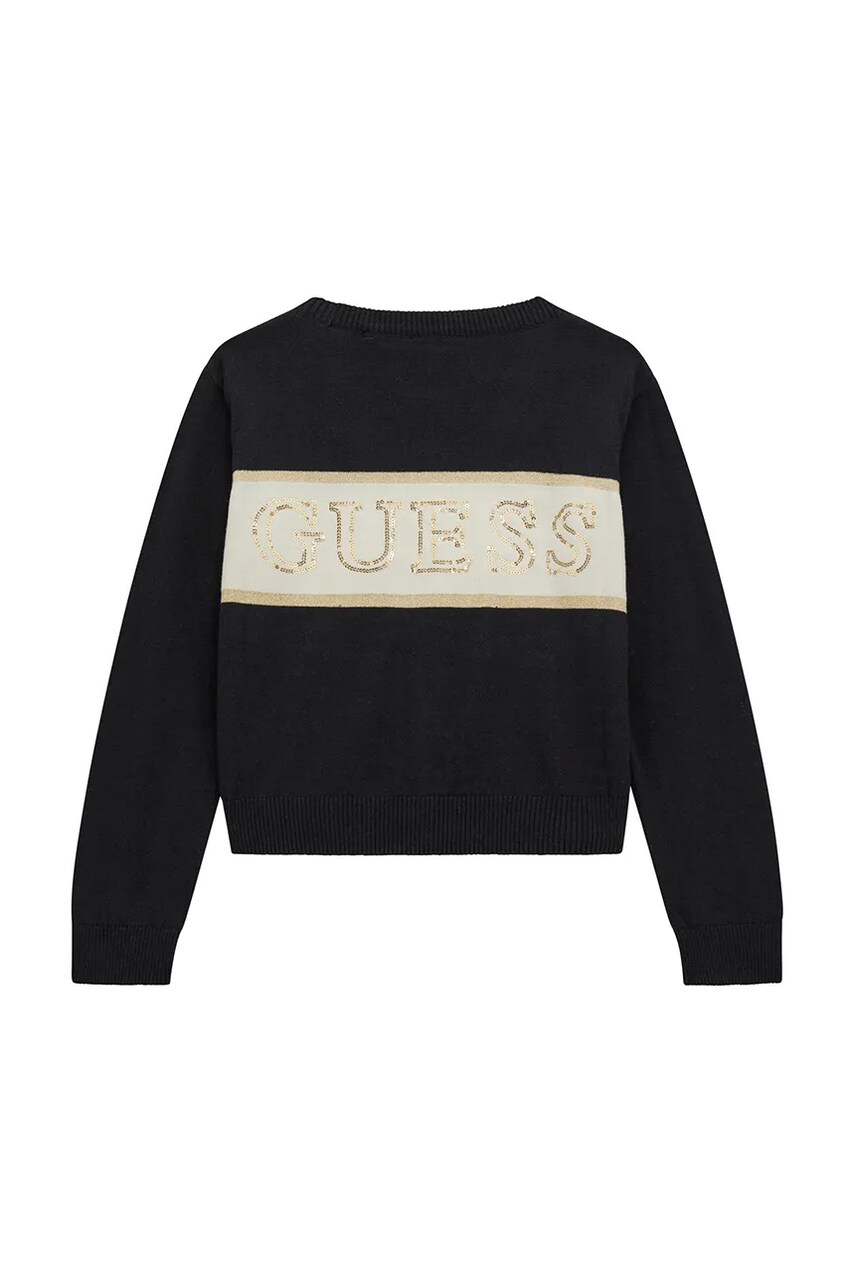 Levně Dětský svetr Guess černá barva, lehký, J4BR01 Z3IF0