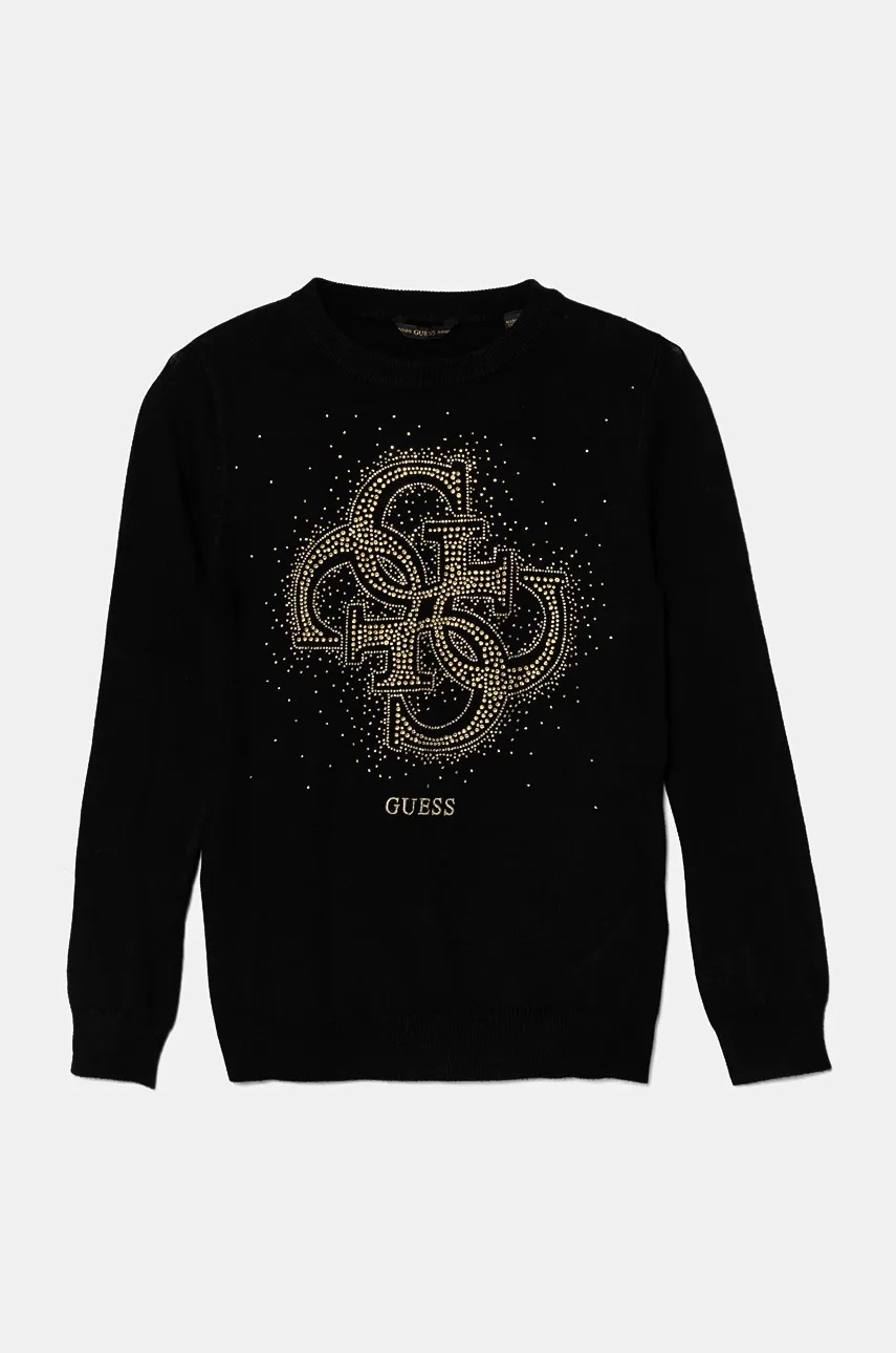 

Детски пуловер Guess в черно от лека материя J4BR06 Z2NQ2, Черен
