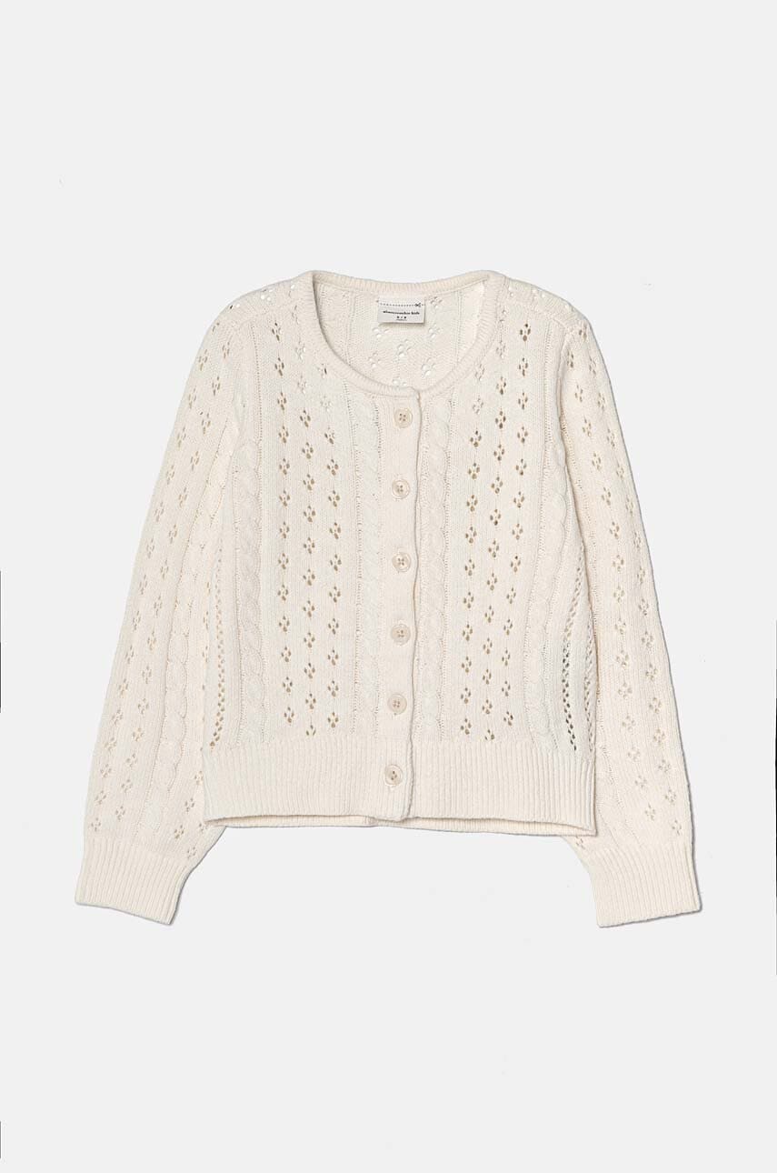 Abercrombie & Fitch cardigan pentru copii culoarea bej deschis KI250-4096 Abercrombie & Fitch cardigan pentru copii culoarea bej deschis KI250-4096