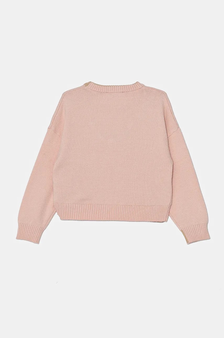 Дитячий светр Pinko Up колір рожевий легкий F4PIBGJP108 Дитячий светр Pinko Up колір рожевий легкий F4PIBGJP108