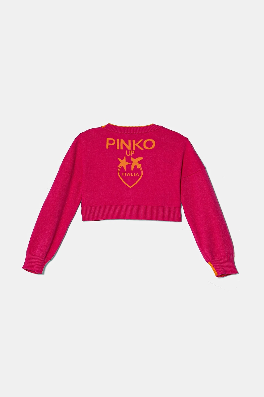 Детский кардиган Pinko Up цвет розовый лёгкий F4PIJGCA086 Детский кардиган Pinko Up цвет розовый лёгкий F4PIJGCA086
