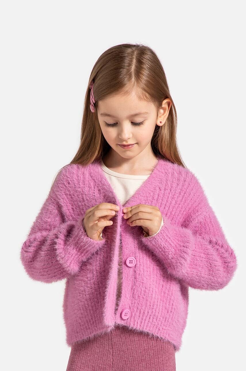 

Детска жилетка Coccodrillo в розово MYSTIC NATURE GIRL KIDS, Розов