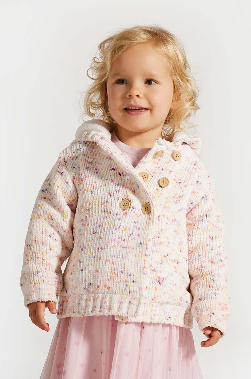 Coccodrillo cardigan bebe culoarea bej, PASTELOVE GIRL NEWBORN Coccodrillo cardigan bebe culoarea bej, PASTELOVE GIRL NEWBORN