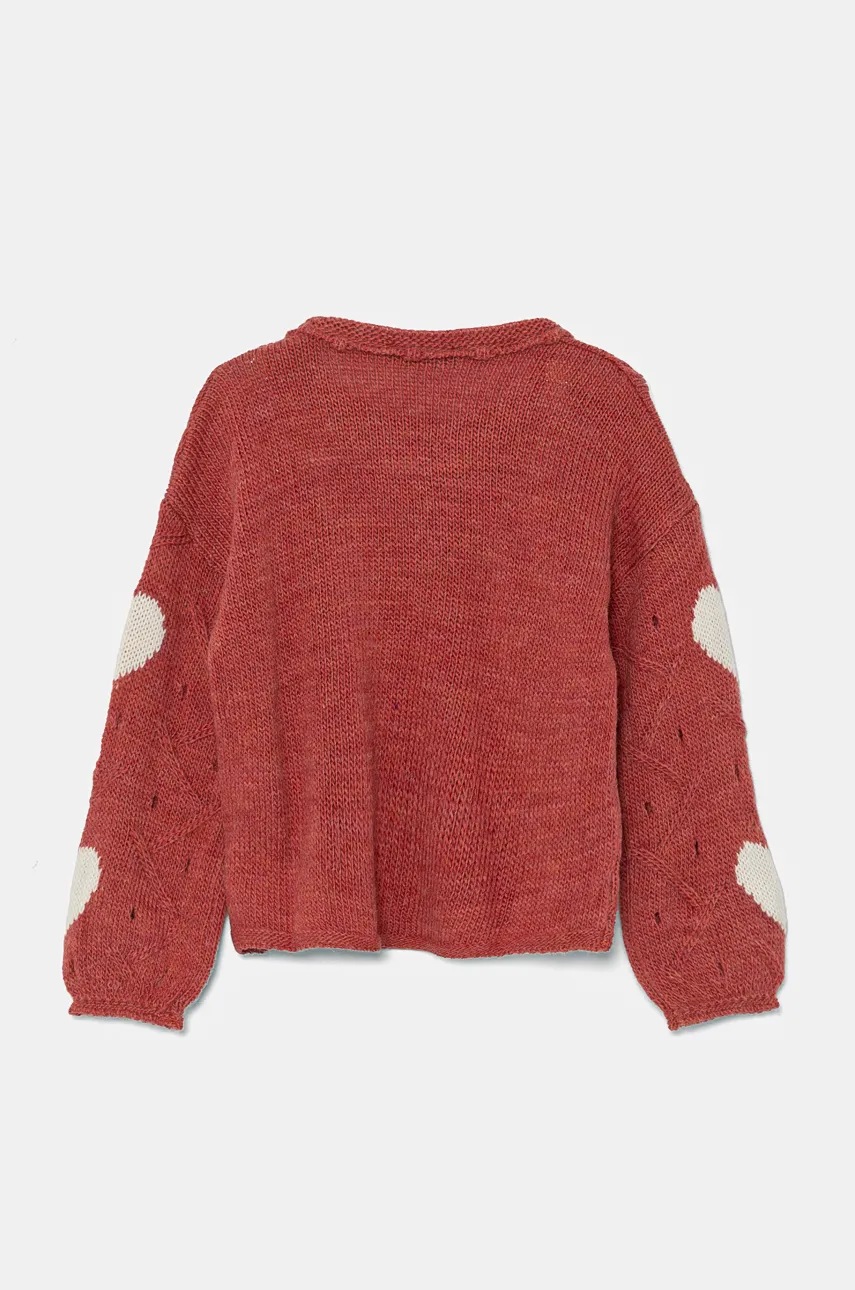 Детский свитер с примесью шерсти United Colors of Benetton цвет розовый лёгкий 1076H102A