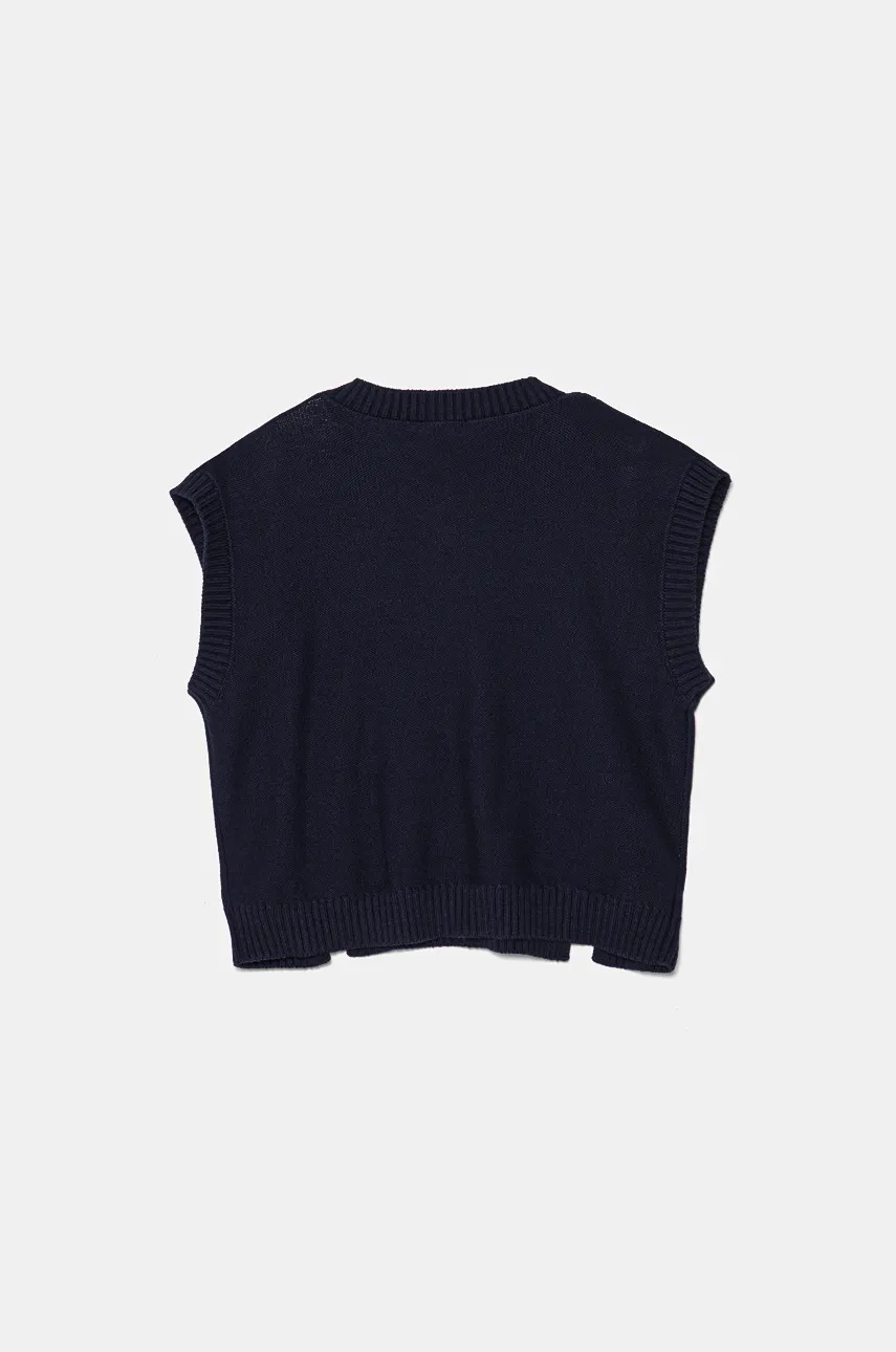 Детская жилетка с добавлением шерсти United Colors of Benetton цвет синий лёгкий 1WUAC400I