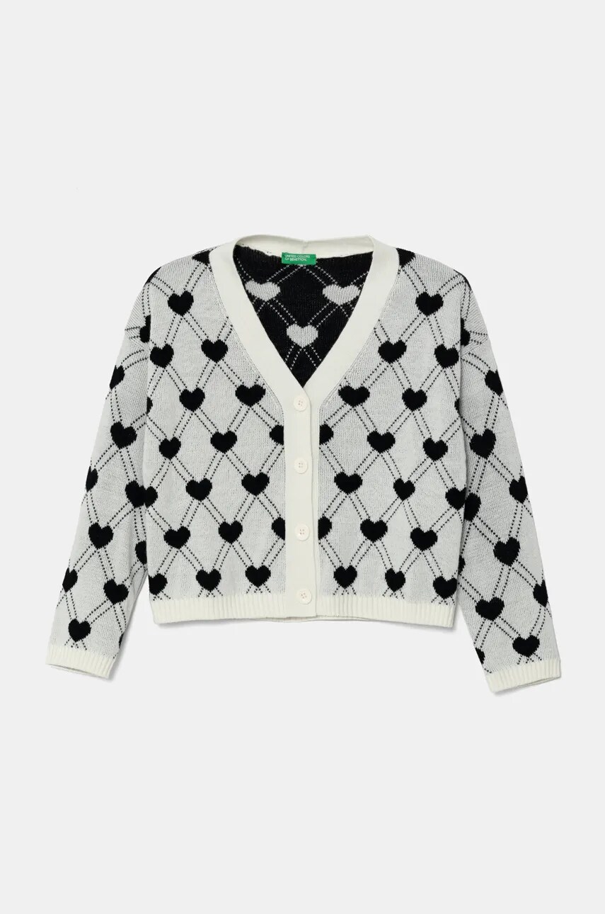 United Colors of Benetton cardigan copii culoarea bej, light, 1070Q601K