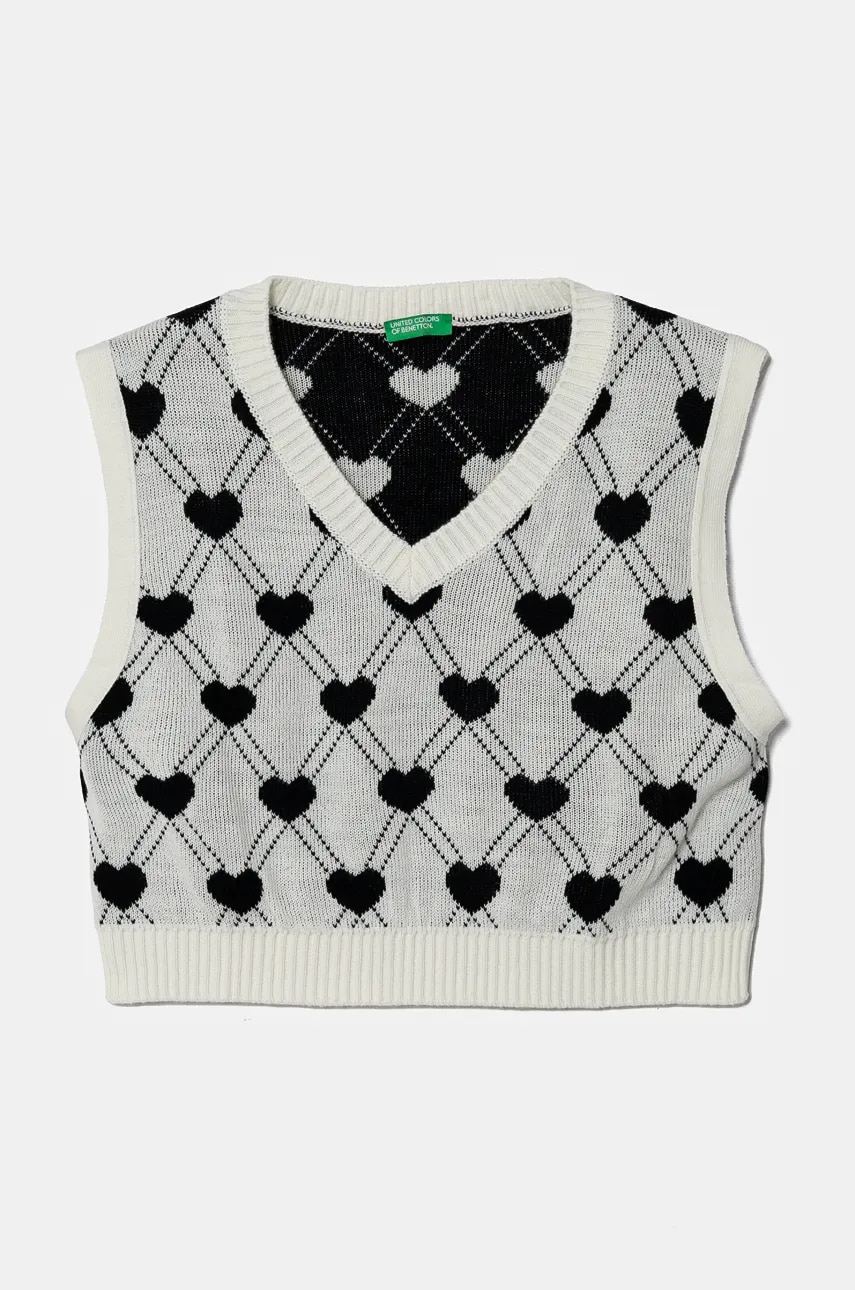 United Colors of Benetton vesta copii culoarea bej, 1070Q400J United Colors of Benetton vesta copii culoarea bej, 1070Q400J