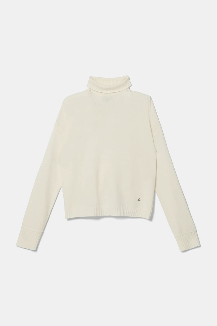 United Colors of Benetton pulover pentru copii din amestec de lana culoarea bej, light, 106WC200G