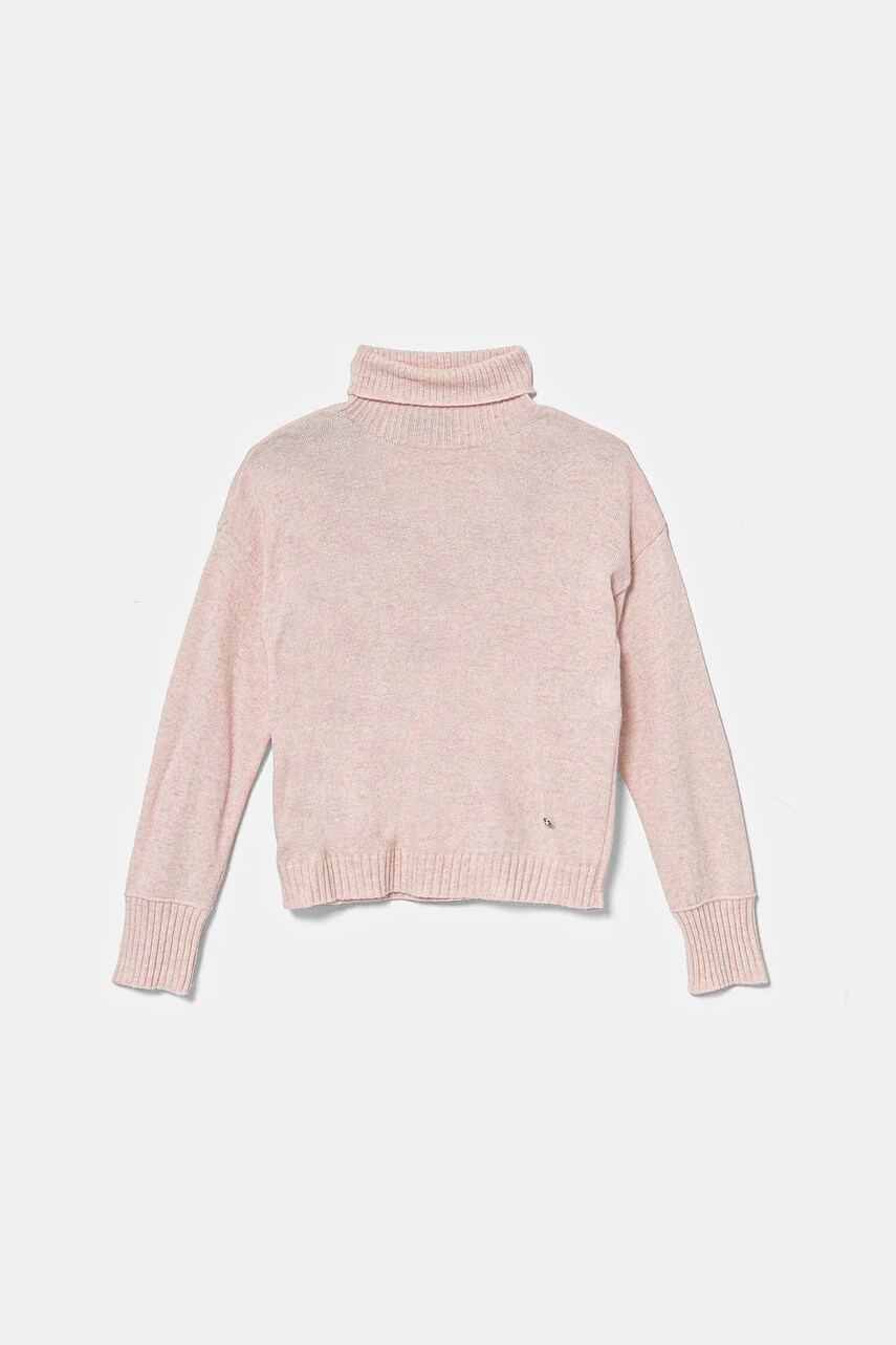 United Colors of Benetton pulover pentru copii din amestec de lana culoarea roz, light, 106WC200G
