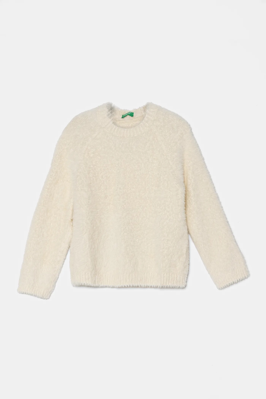 United Colors of Benetton pulover copii culoarea bej, 19BAG100Q