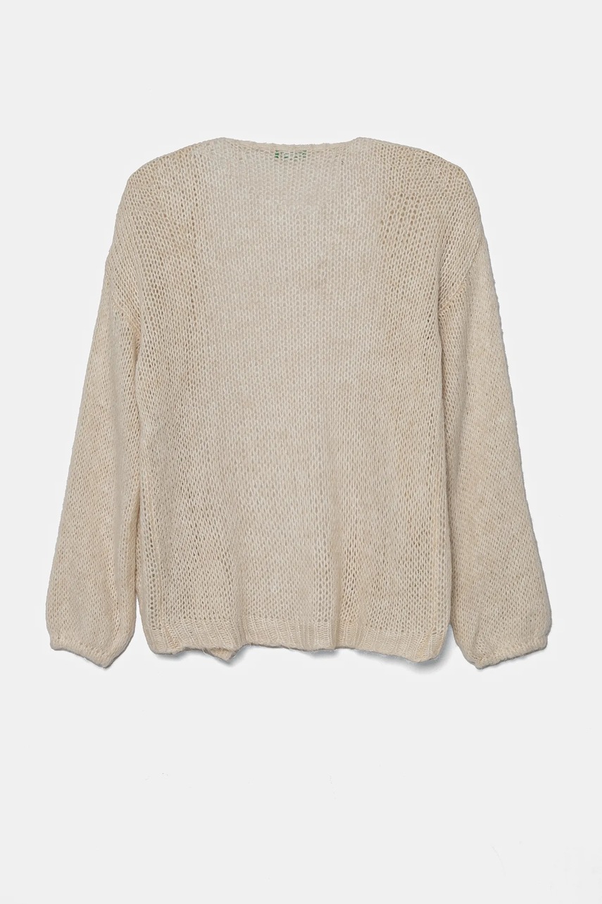 Кардиган с примесью шерсти United Colors of Benetton цвет бежевый 136QC601M Кардиган с примесью шерсти United Colors of Benetton цвет бежевый 136QC601M