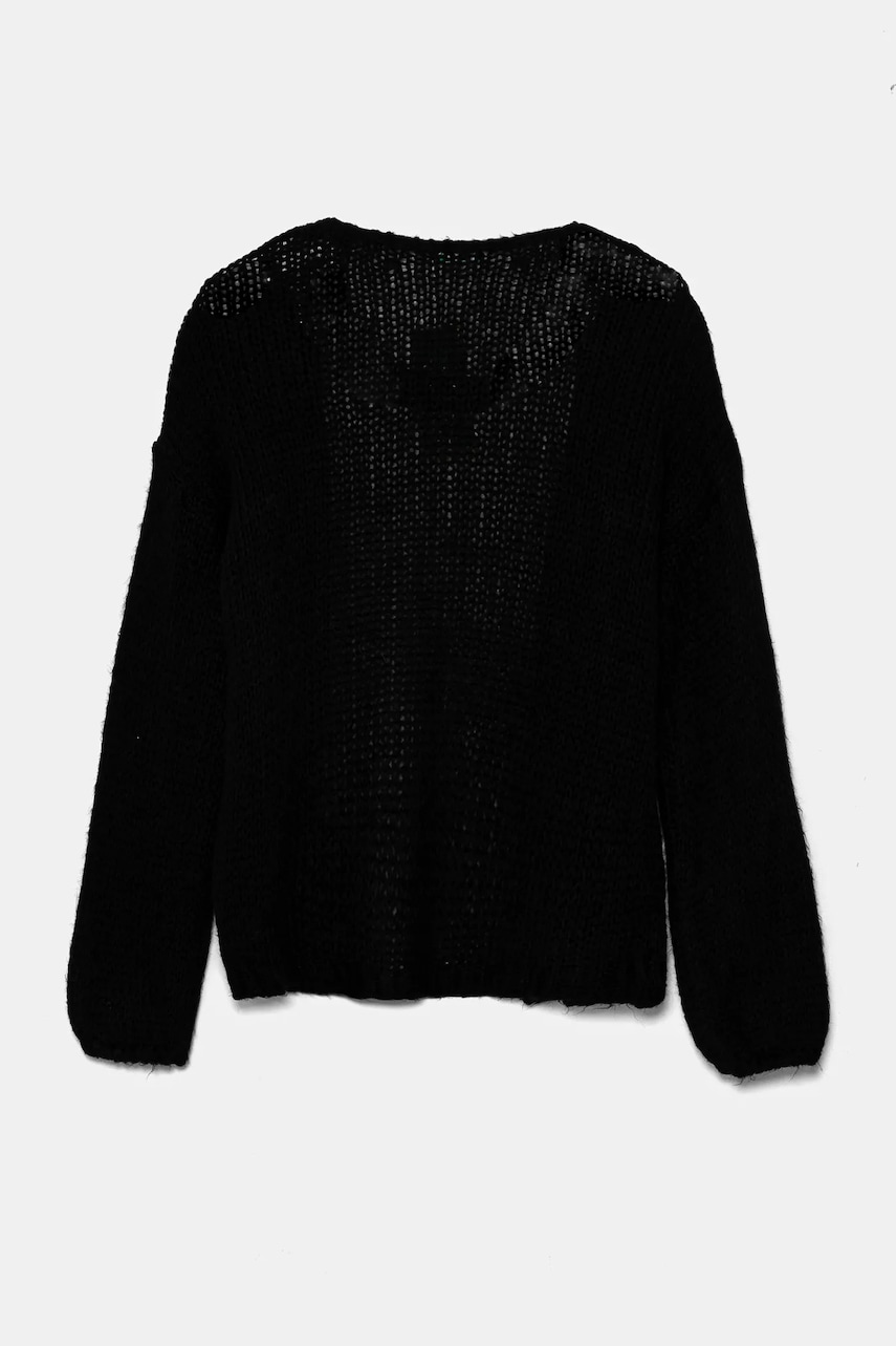 Кардиган с примесью шерсти United Colors of Benetton цвет чёрный 136QC601M Кардиган с примесью шерсти United Colors of Benetton цвет чёрный 136QC601M