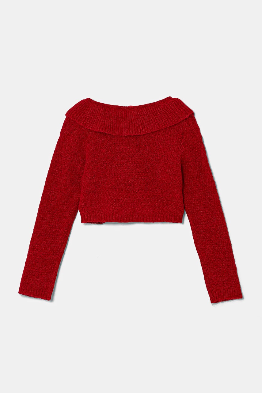 Детский кардиган с примесью шерсти United Colors of Benetton цвет красный лёгкий 106QG500N