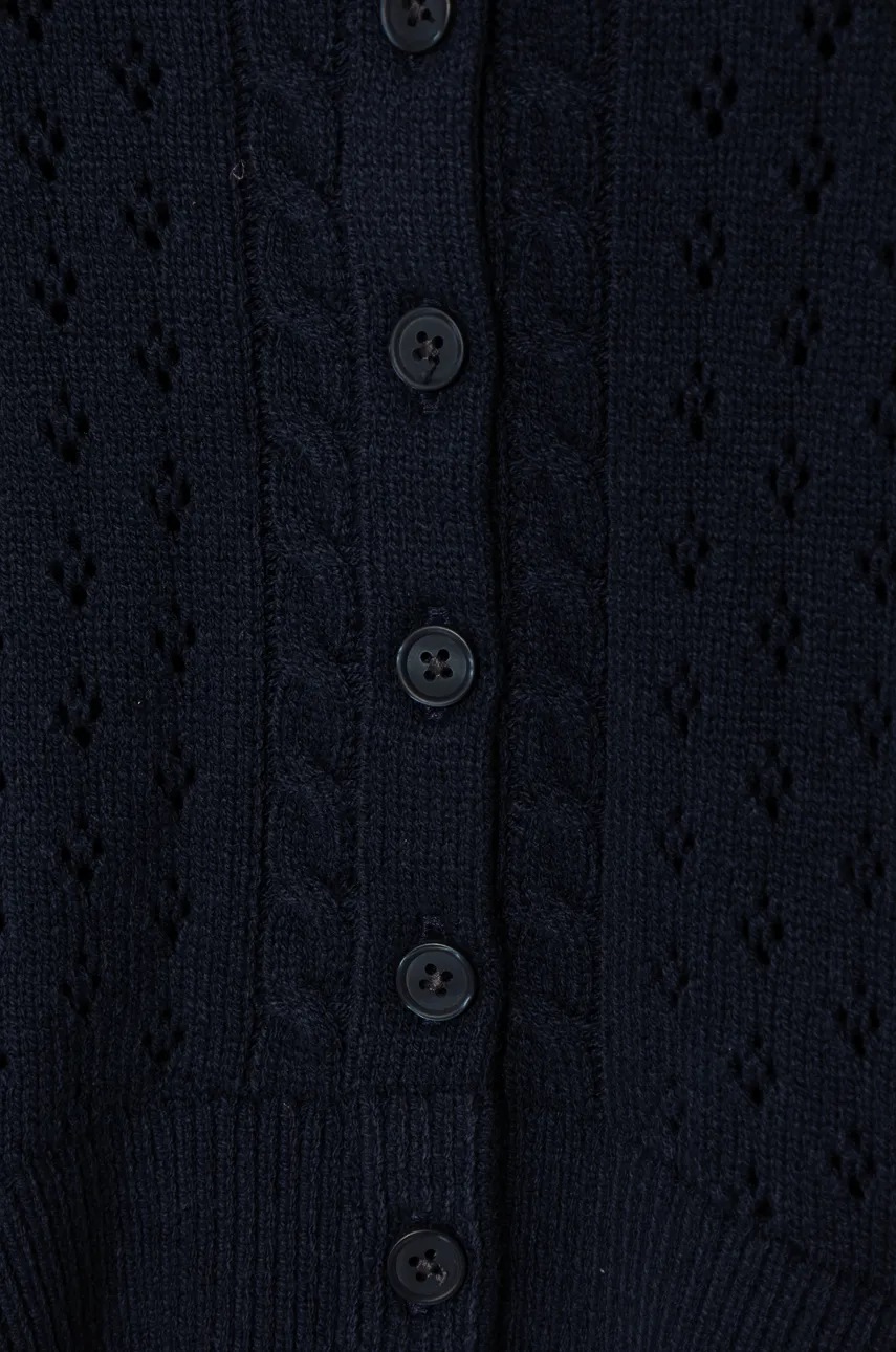 Abercrombie & Fitch gyerek kardigán sötétkék, könnyű termék 2. képe
