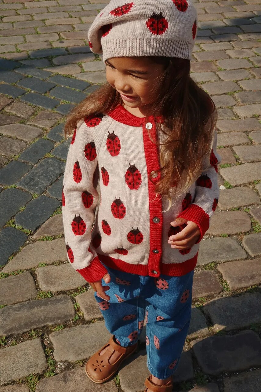 

Детска вълнена жилетка Konges Sløjd BELOU KNIT CARDIGAN в червено KS102221, Червен