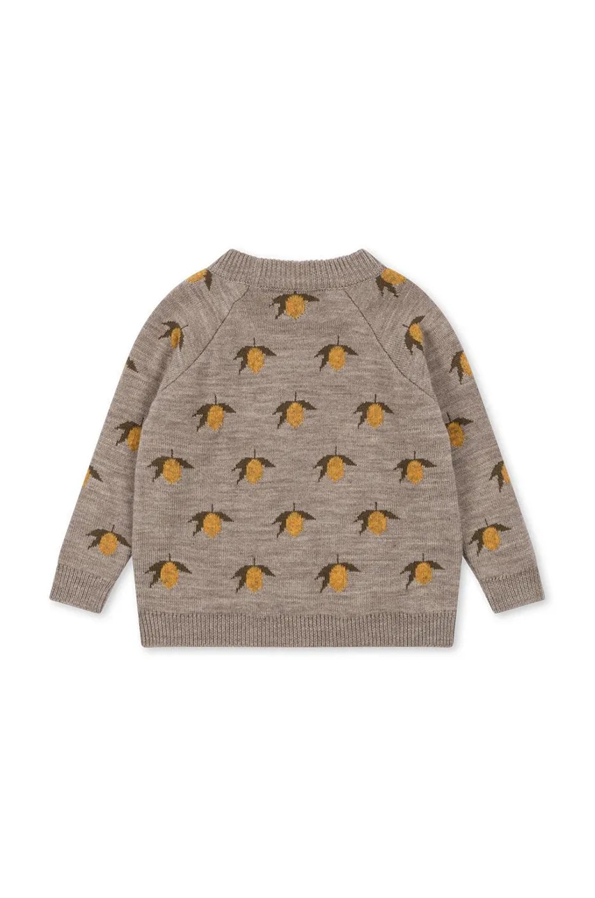 Детский шерстяной свитер Konges Sløjd BELOU LEMON KNIT BLOUSE цвет серый KS101427 Детский шерстяной свитер Konges Sløjd BELOU LEMON KNIT BLOUSE цвет серый KS101427
