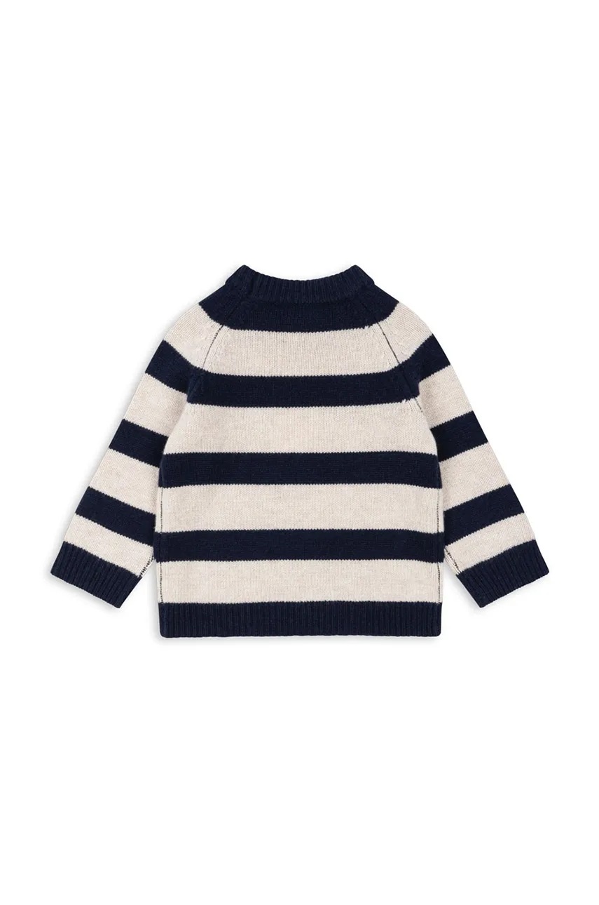 Вовняний дитячий светр Konges Sløjd VITU KNIT BLOUSE колір синій KS101728