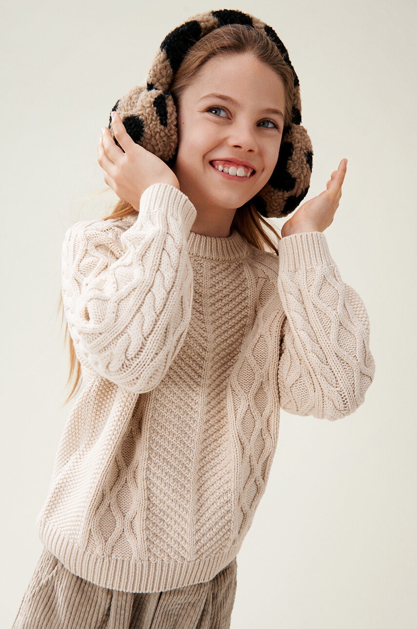 

Детски вълнен пуловер Liewood Callio Knit Jumper в бежово LW19165, Бежов