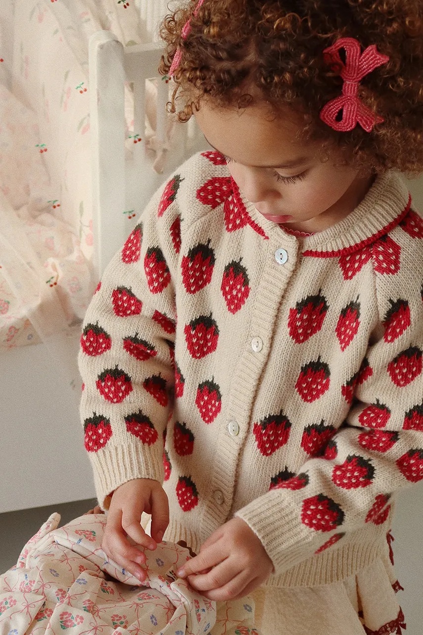 

Детска вълнена жилетка Konges Sløjd BELOU KNIT COLLAR CARDIGAN в бежово KS101895, Бежов