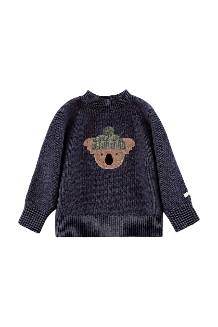 Дитячий вовняний светр Donsje Denn Merino Wool Sweater Koala колір синій 4083503