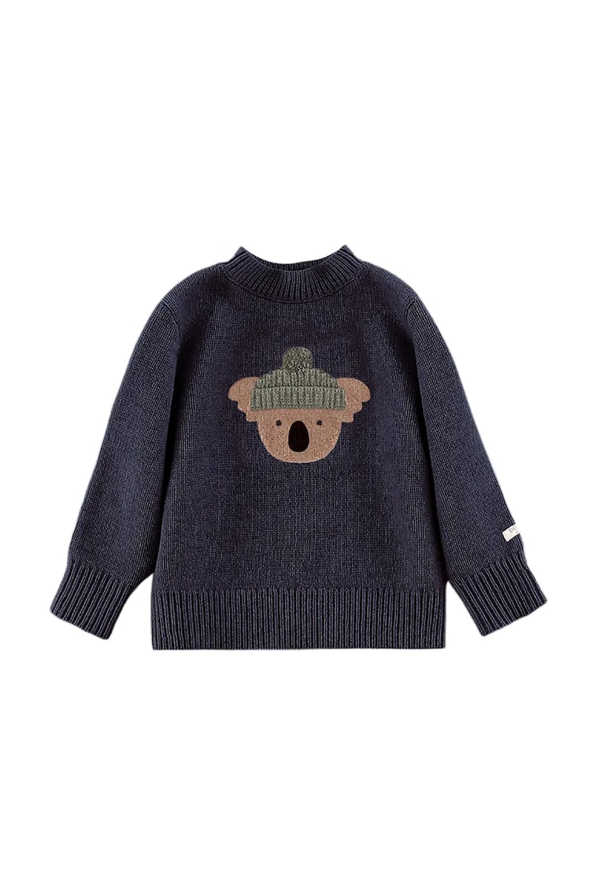 Вовняний дитячий светр Donsje Denn Merino Wool Sweater Koala колір синій 4083503 в Днепрі Вовняний дитячий светр Donsje Denn Merino Wool Sweater Koala колір синій 4083503 в Днепрі