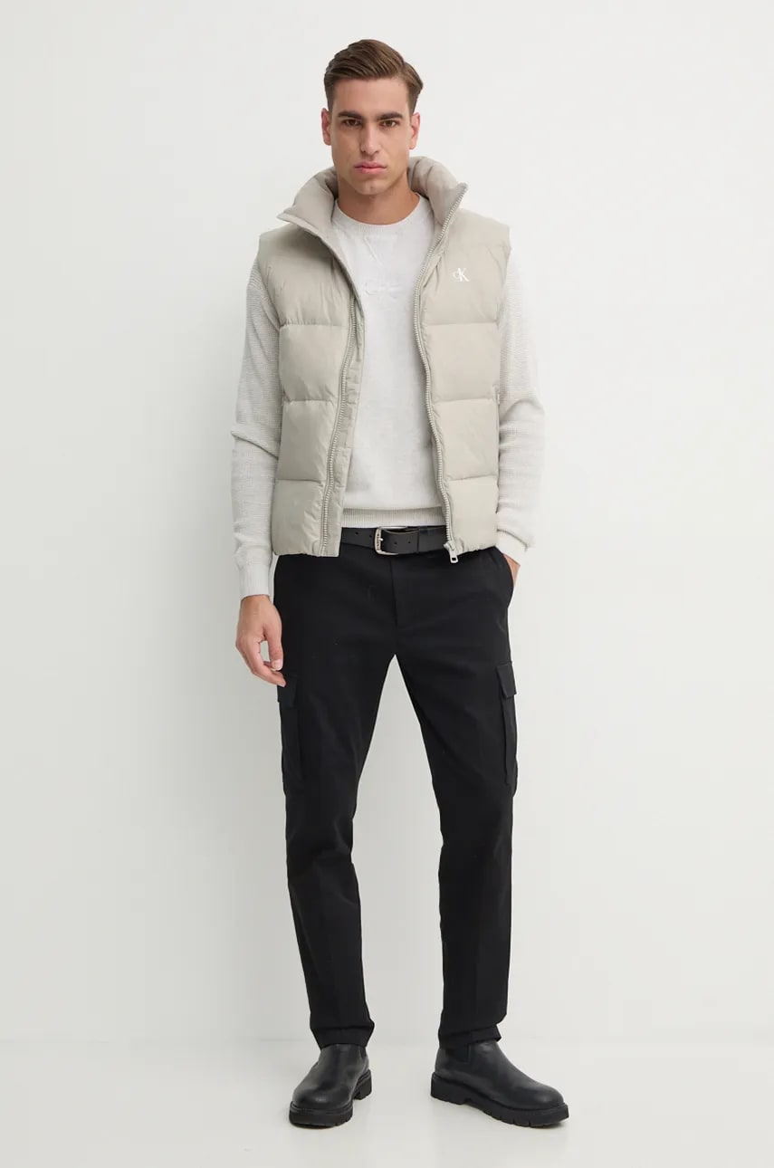 Хлопковый свитер Calvin Klein Jeans цвет серый лёгкий J30J325671 Хлопковый свитер Calvin Klein Jeans цвет серый лёгкий J30J325671