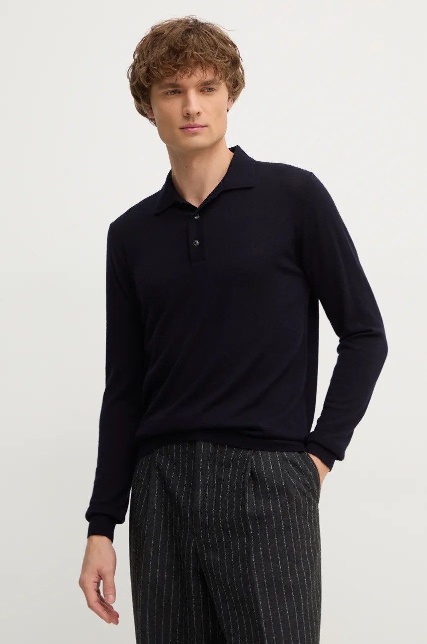 

Вълнен пуловер Liu Jo мъжки в тъмносиньо от лека материя QF4006 MA27P, Тъмносин