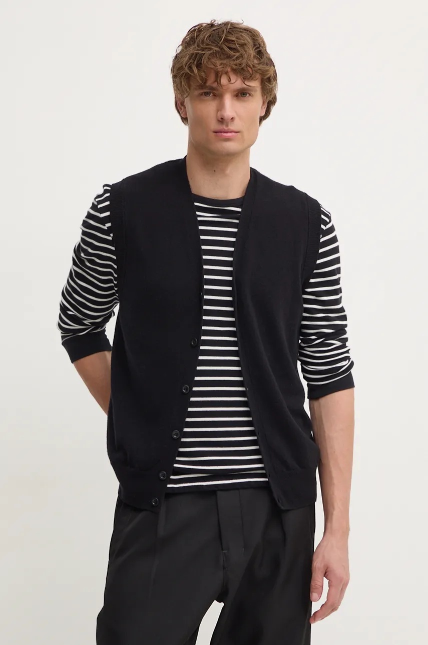 

Вълнен елек United Colors of Benetton в черно 1002U601G, Черен