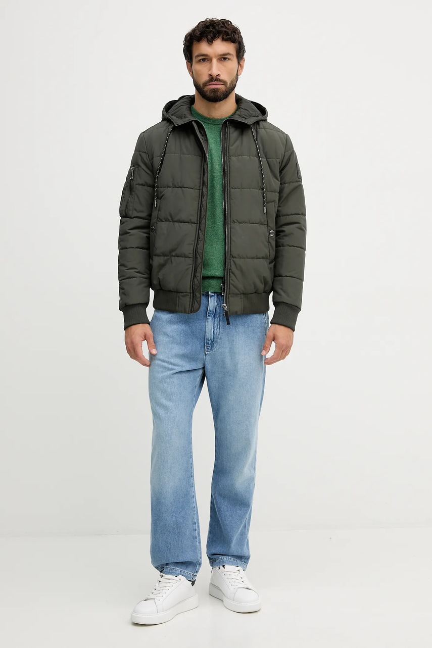 Шерстяной свитер United Colors of Benetton цвет коричневый лёгкий 1002U1G34