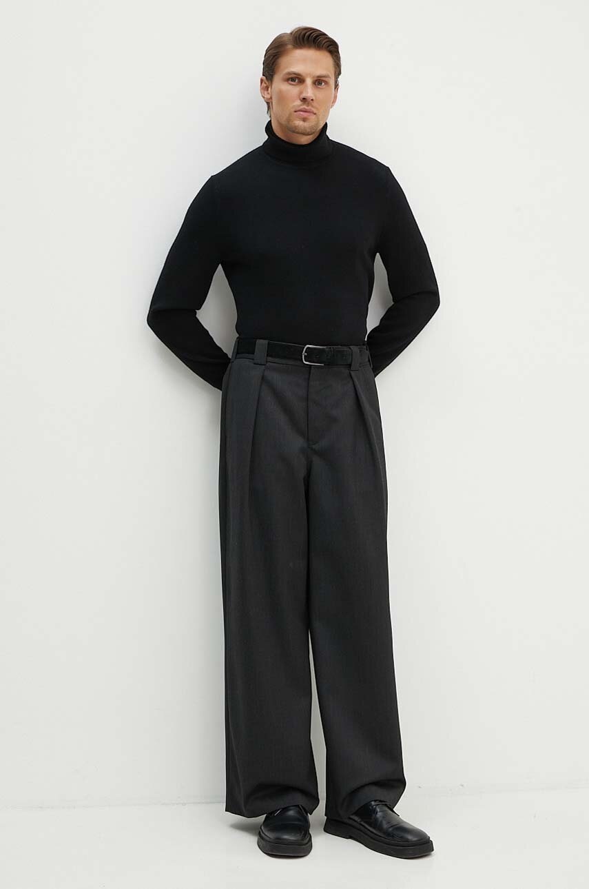 Πουλόβερ κασμίρ Theory χρώμα: μαύρο, N0888705 φωτογραφία