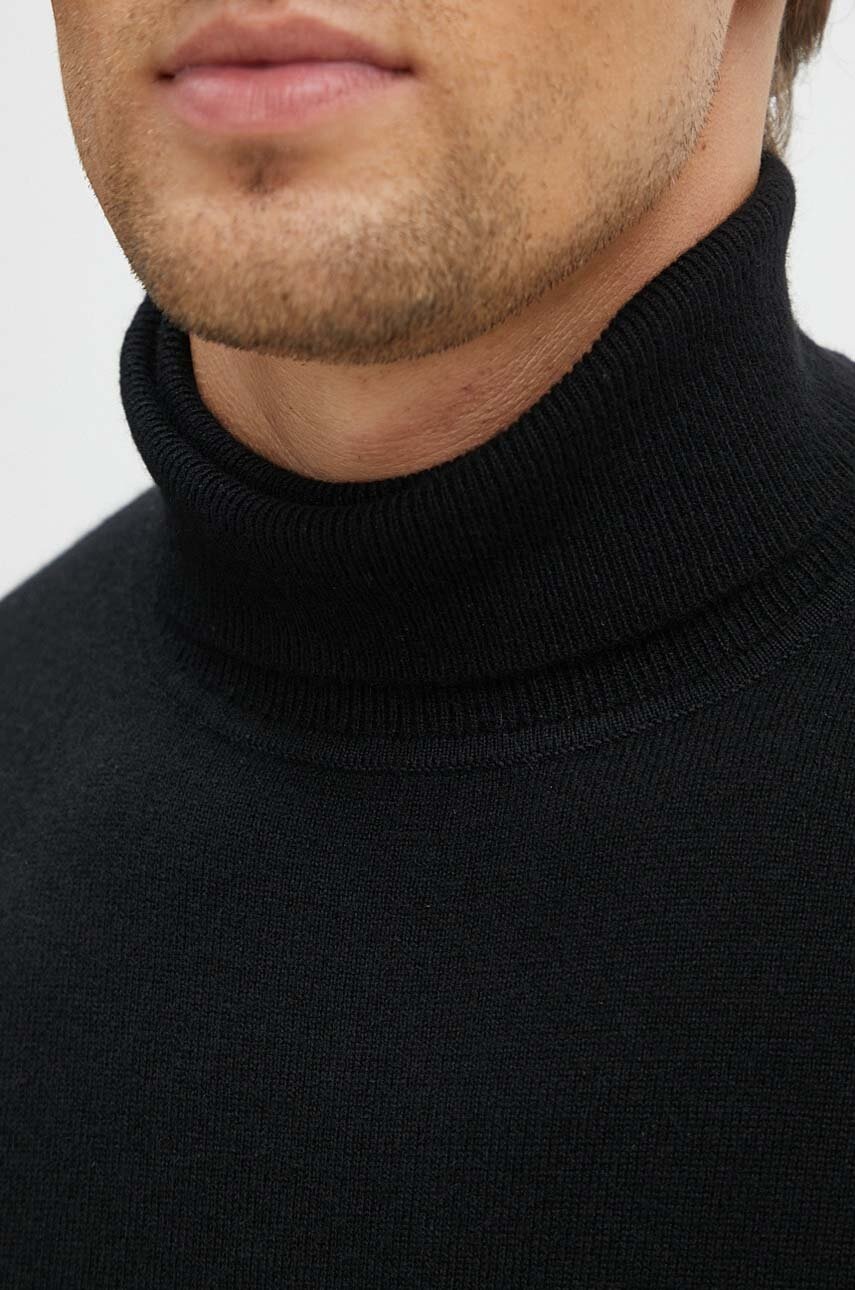 Πουλόβερ κασμίρ Theory χρώμα: μαύρο, N0888705 φωτογραφία