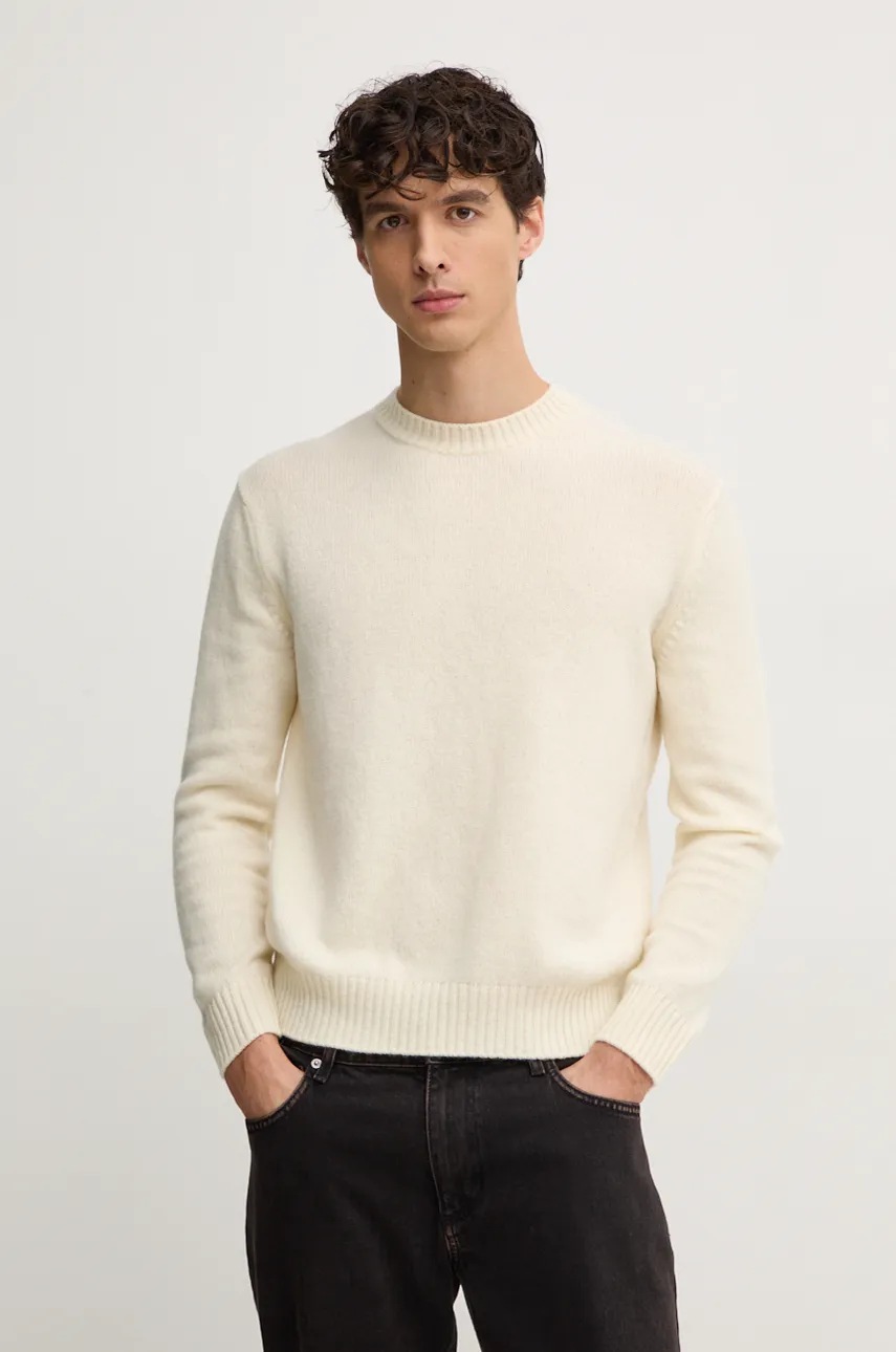 

Вълнен пуловер United Colors of Benetton мъжки в бежово 103MU108N, Бежов
