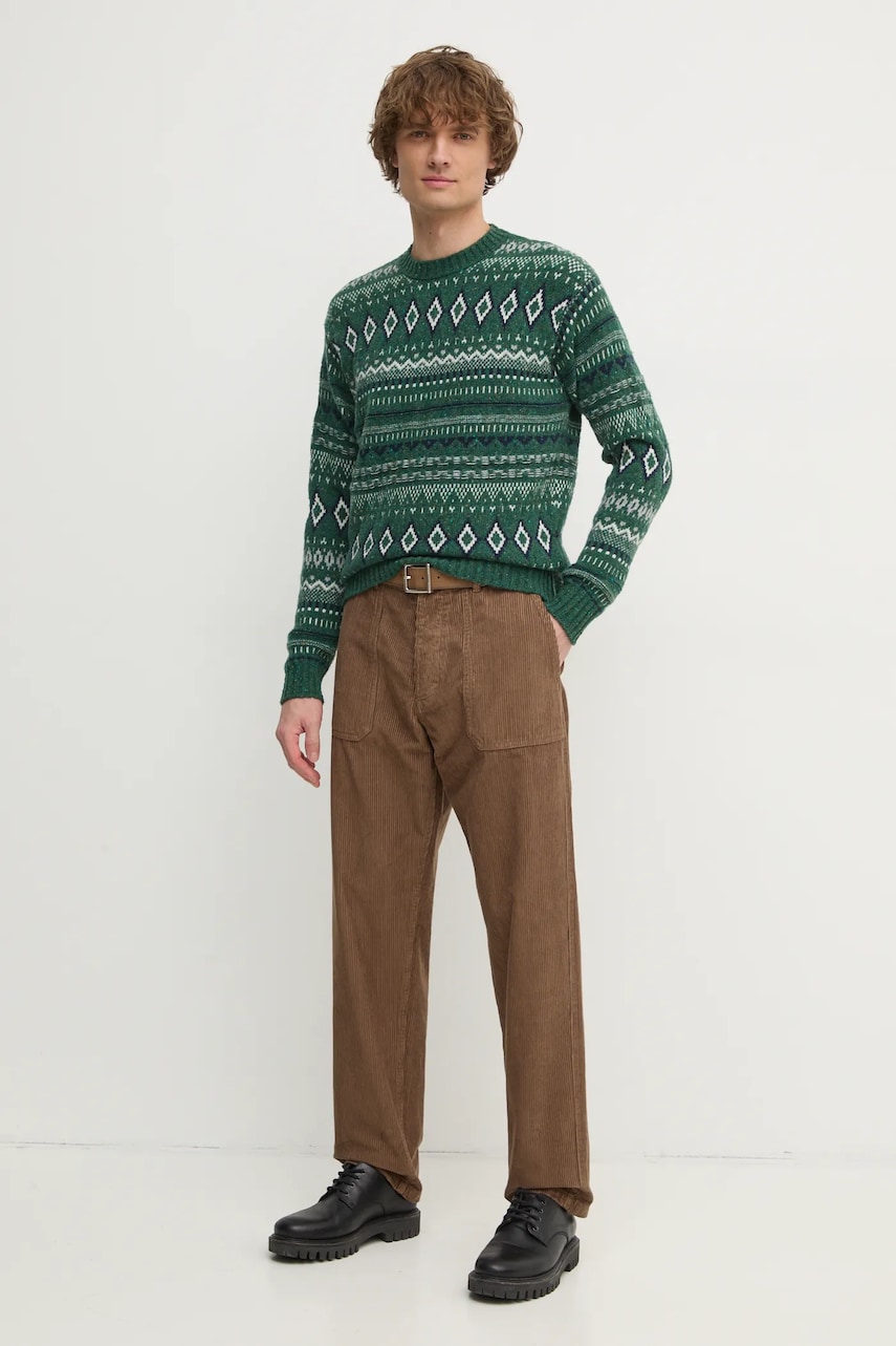 Свитер United Colors of Benetton мужской цвет зелёный 1137K107V Свитер United Colors of Benetton мужской цвет зелёный 1137K107V