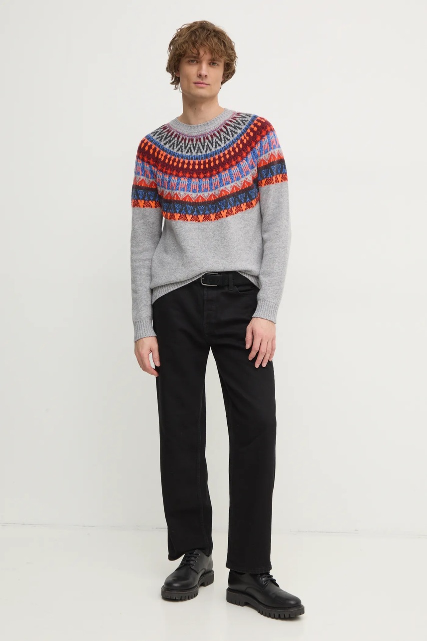 Свитер United Colors of Benetton мужской цвет серый 1144K108V Свитер United Colors of Benetton мужской цвет серый 1144K108V