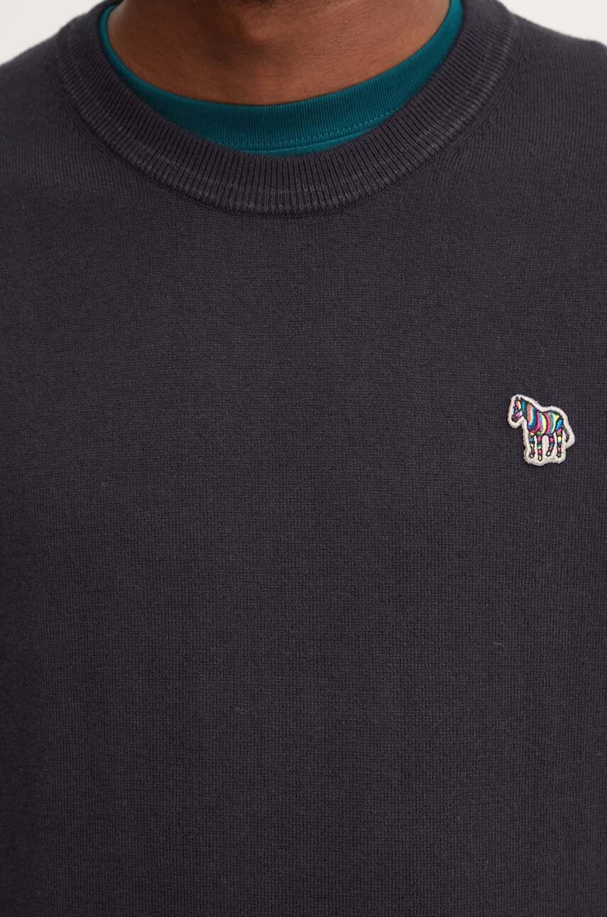 Светр з домішкою вовни PS Paul Smith чоловічий колір чорний легкий M2R.530XZ.N22226 